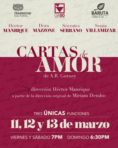 FitCaracas's tweet photo. Hoy a las 7pm.

Cartas de Amor en el @trasnochocult 

Con las Actuaciones de 
Héctor Manrique
Dora Mazzone
Sonia Villamizar
Sócrates Serrano

Dirección de @manriquehector

Una producción del @GrupoActoral_80

Quedan sólo 2 funciones https://t.co/m4HAJaPyZM