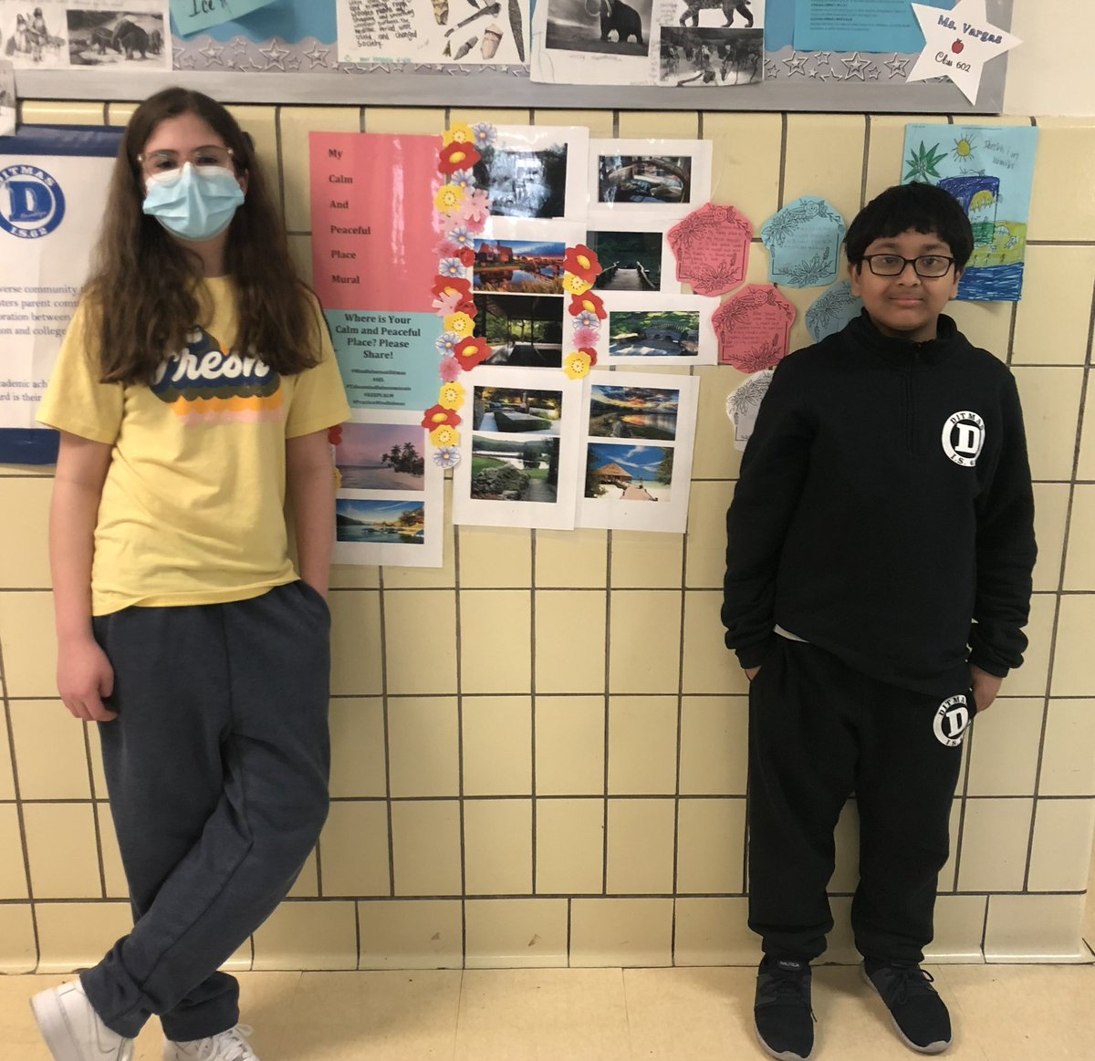 ditmasjhs62's tweet photo. Our student leadership council celebrating #SELday with their Calm and Peaceful Mural mindfulness project! Students shared places and moments that make them feel calm. What’s your happy place ? #ditmasproud @mcipria2 @Mbuitrago62 @BeatrizBortle https://t.co/LiajHNkC8y