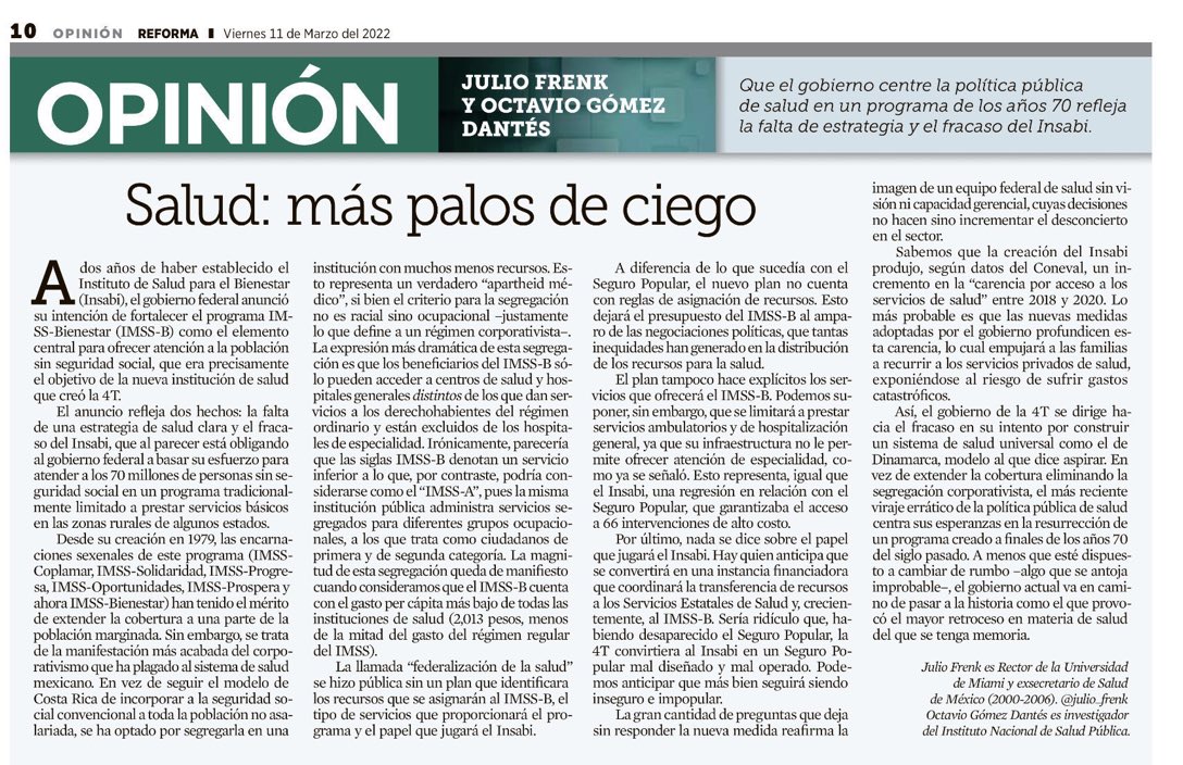 Julio Frenk tweet media