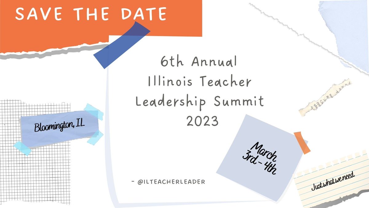 ILTeacherLeader's tweet photo. Guess what we are planning... Illinois Teacher Leadership Summit #6. 

We know... we know it is so far away but if you want to keep up to date with the Summit.

Stay Connected - https://t.co/N0floUNj4H

#iledchat #edutwitter #educoach #educhat #education #teacherleadership https://t.co/wcvhYa88pc