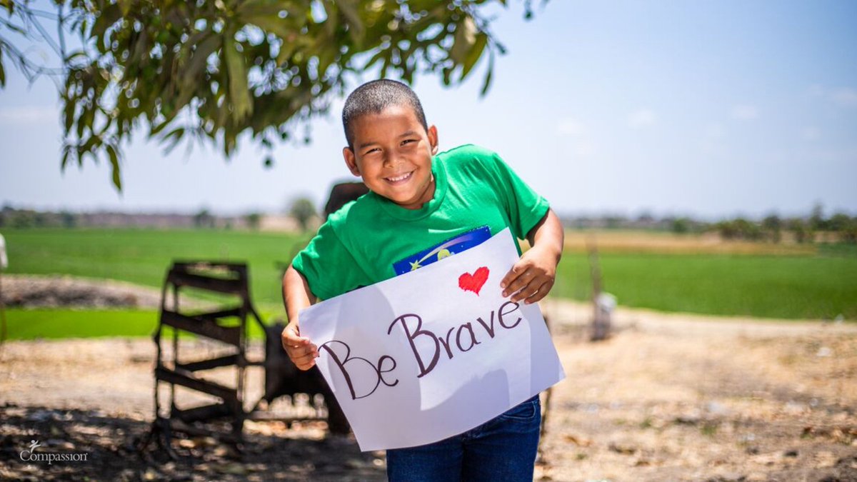 compassion's tweet photo. "I hope that people feel happy knowing that God is good to all of his children, and we need to be brave and trust in Jesus." — Gino, 8 years old https://t.co/f6zAjTKYIV
