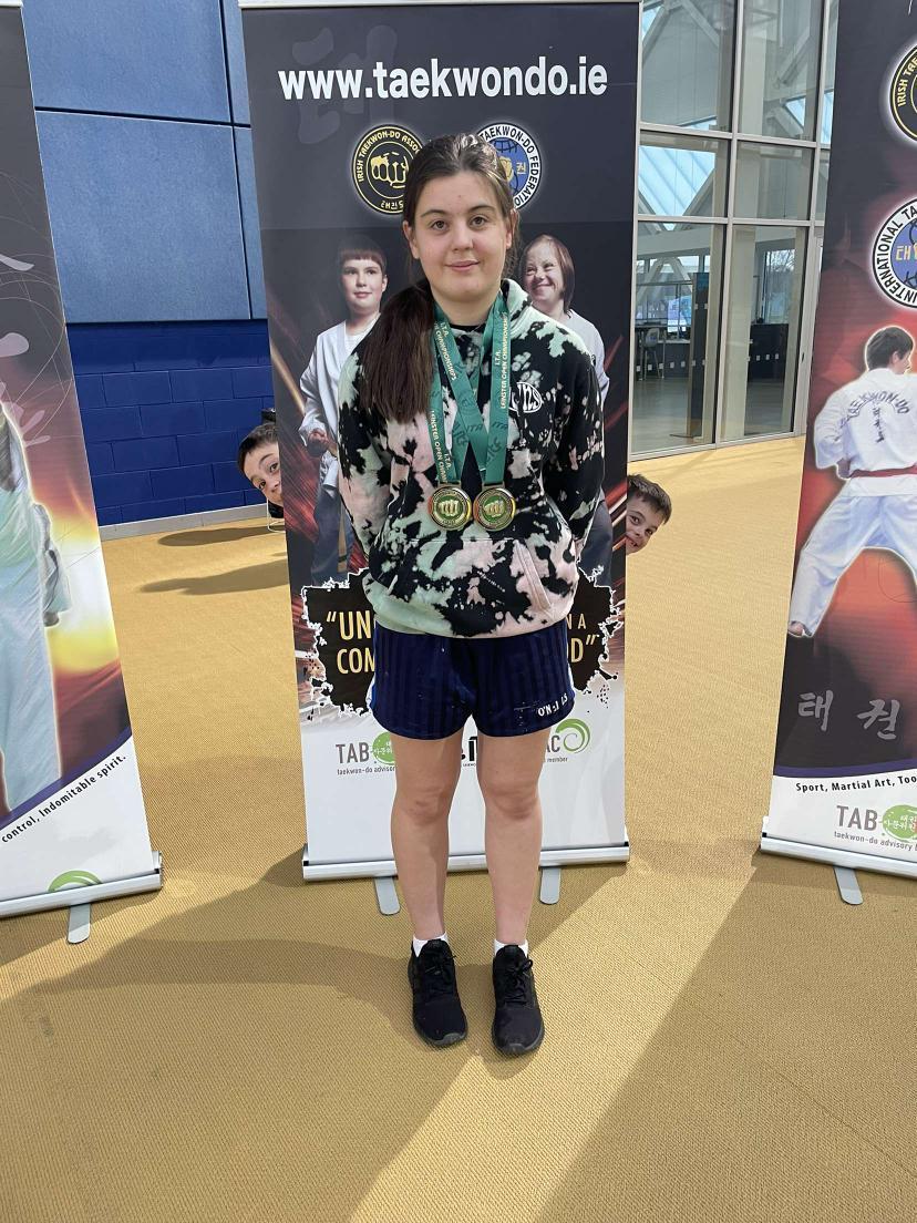 STMarysBBall70's tweet photo. News just in that club member Erin O'Connor who is a member of our u16 girls division one girls team, has won not one but TWO Gold in Sparring and Special Technique in Taekwondo in the Dublin Open.  Congrats Erin! @radiokerrysport @kerrysportshub @celticpadraig @fihill @itsmeLOC https://t.co/hMaC0e4Y77