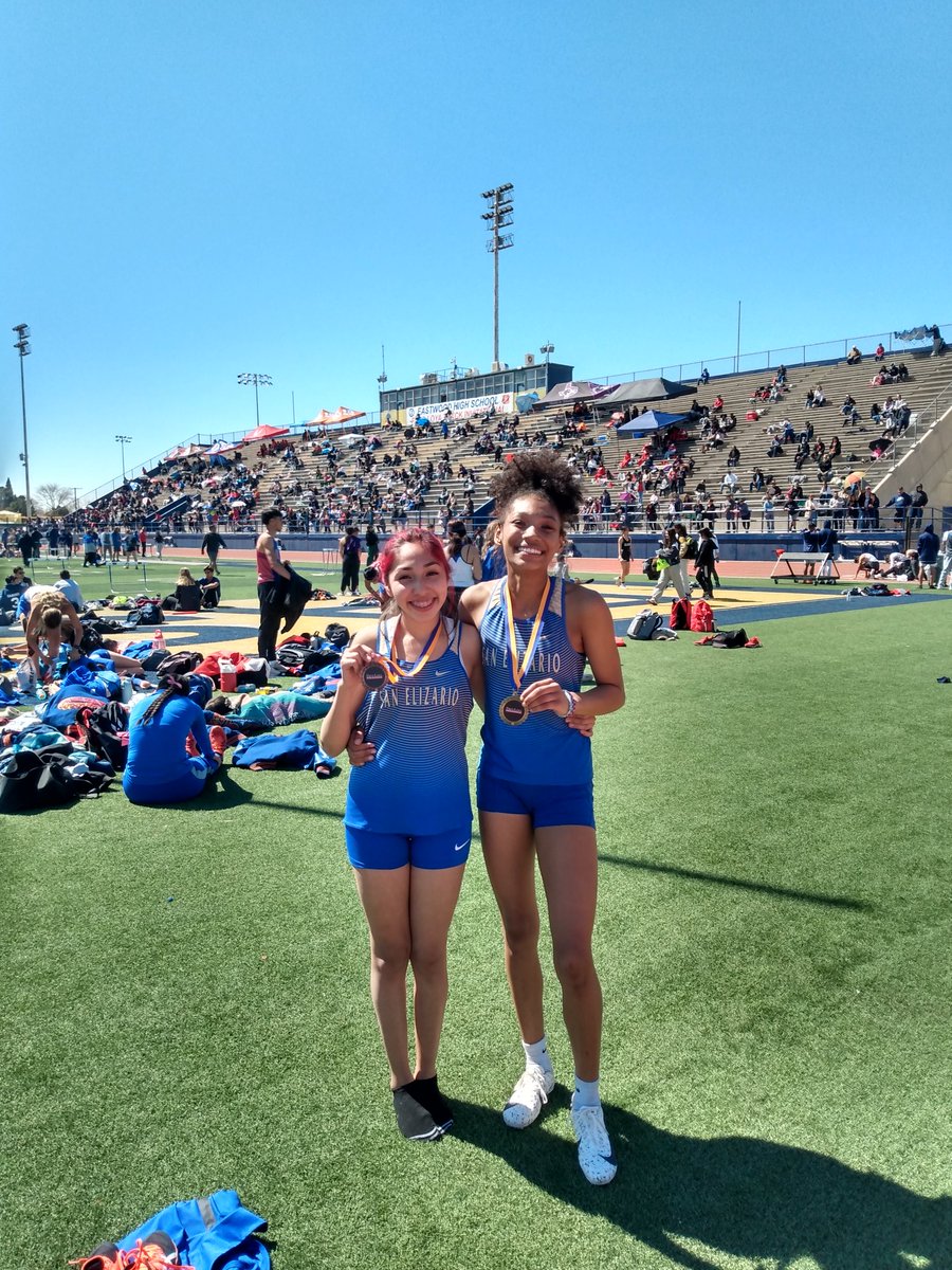 Ajah and Bryanna do it again.  1st and 3rd place 9th grade girls high jump!!
#Sanelination