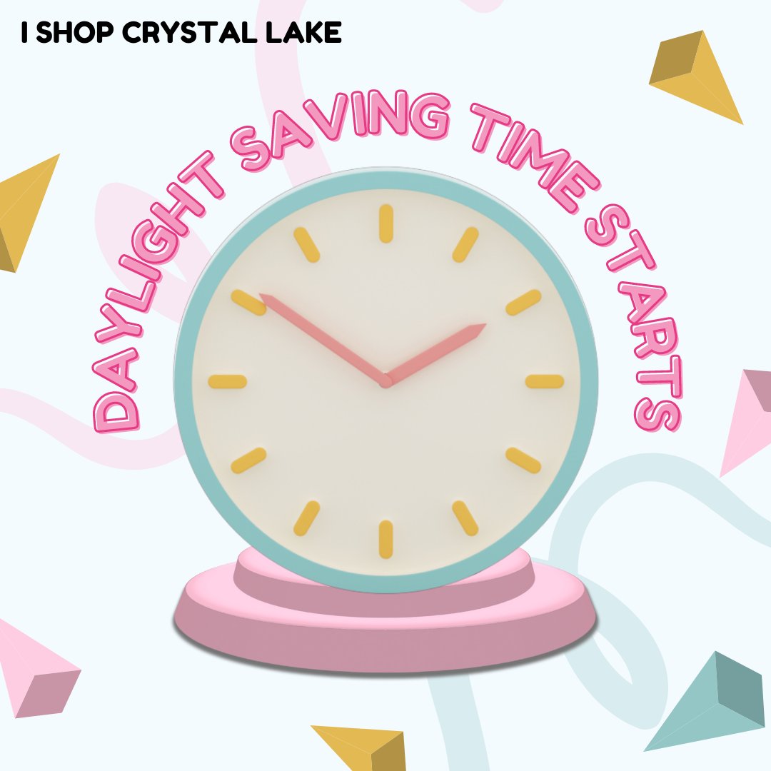 clearly_cl's tweet photo. Here's your reminder to move your clocks an hour forward tonight! β° This is also great time to change your batteries in your smoke detector and change your furnace filters.
#timechange #daylightsavings #ishopcl #crystallakeil https://t.co/X9XC0WviMX