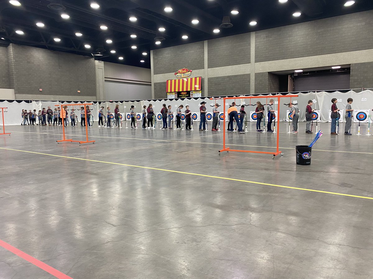 frysensei's tweet photo. @EES_Mustangs archers are tearing it up at #kynasp state championship tournament!! Go Mustangs! https://t.co/tdQI188wjF