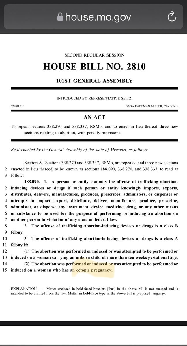 ThatCrickyGirl's tweet image. Because someone will say “show me where it says that” or “ectopic pregnancy doesn’t mean the woman needs an abortion”. 

Yes it does and yes it does. 

If you’re supporting garbage legislation like this you’re not #ProLife , you’re #procontrol.