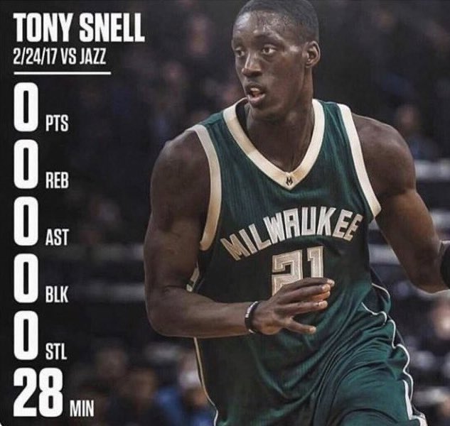 Put up Tony Snell numbers in the club last night. Had myself out there doing cardio smh