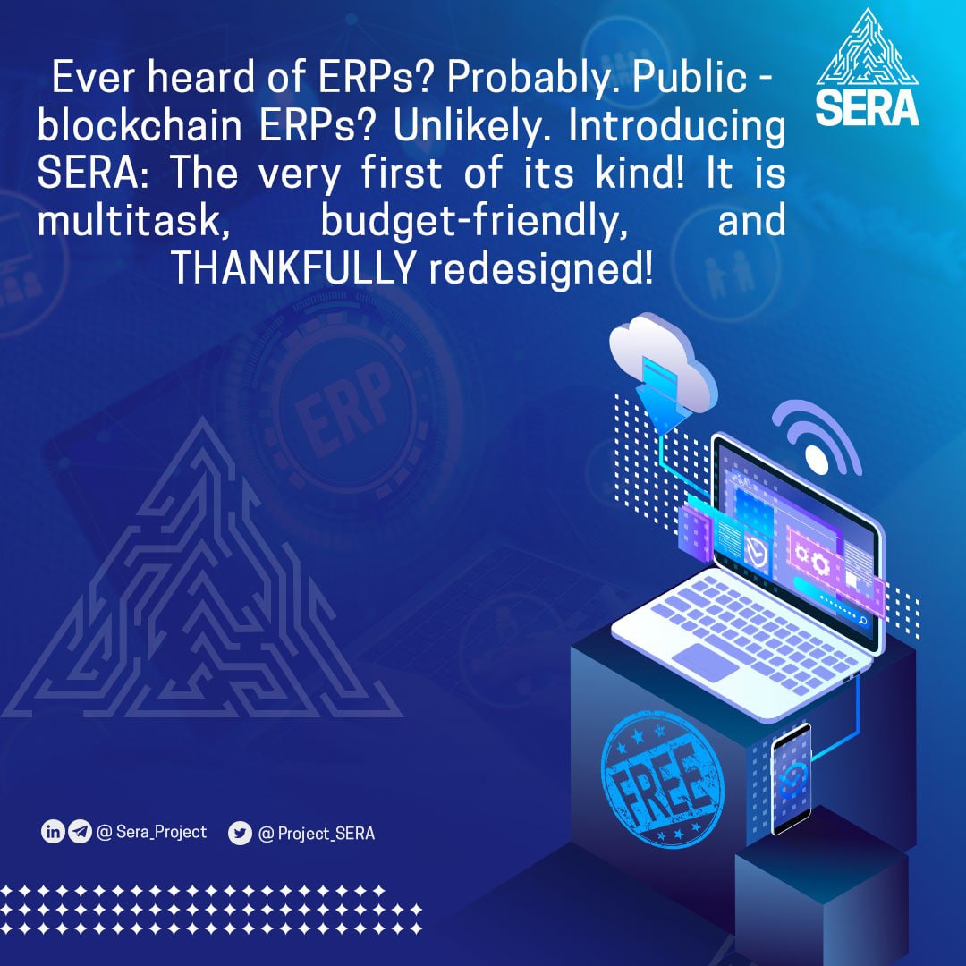 Project_SERA's tweet photo. 👉 Ever heard of #ERPs❓
      Probably.
👉 Public-blockchain ERPs❓
      Unlikely.

Introducing $SERA: The very first of its kind! It is multitask, budget-friendly, and THANKFULLY redesigned!
.. 
#Cryptocurrencies #cryptocurrency https://t.co/W8pQlrsrq1