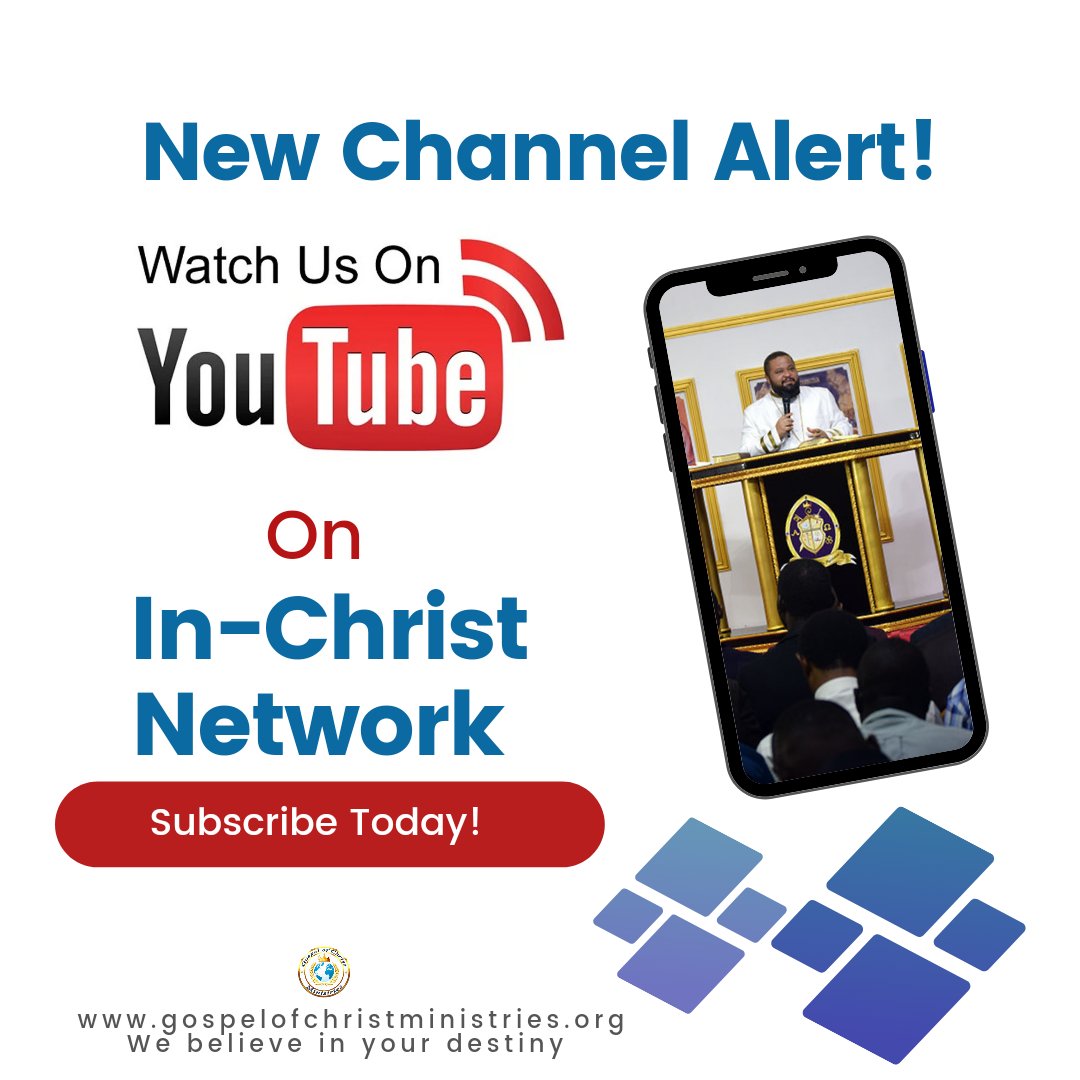 gospelchristmin's tweet photo. Stay in the loop! Subscribe today to our new YouTube channel: In-Christ Network! Get notified of new videos and especially when we go live with Drs. Shawn and Annie Smith. 
Just follow the link
https://t.co/CAmmjf9A6t https://t.co/jdrLduevbb