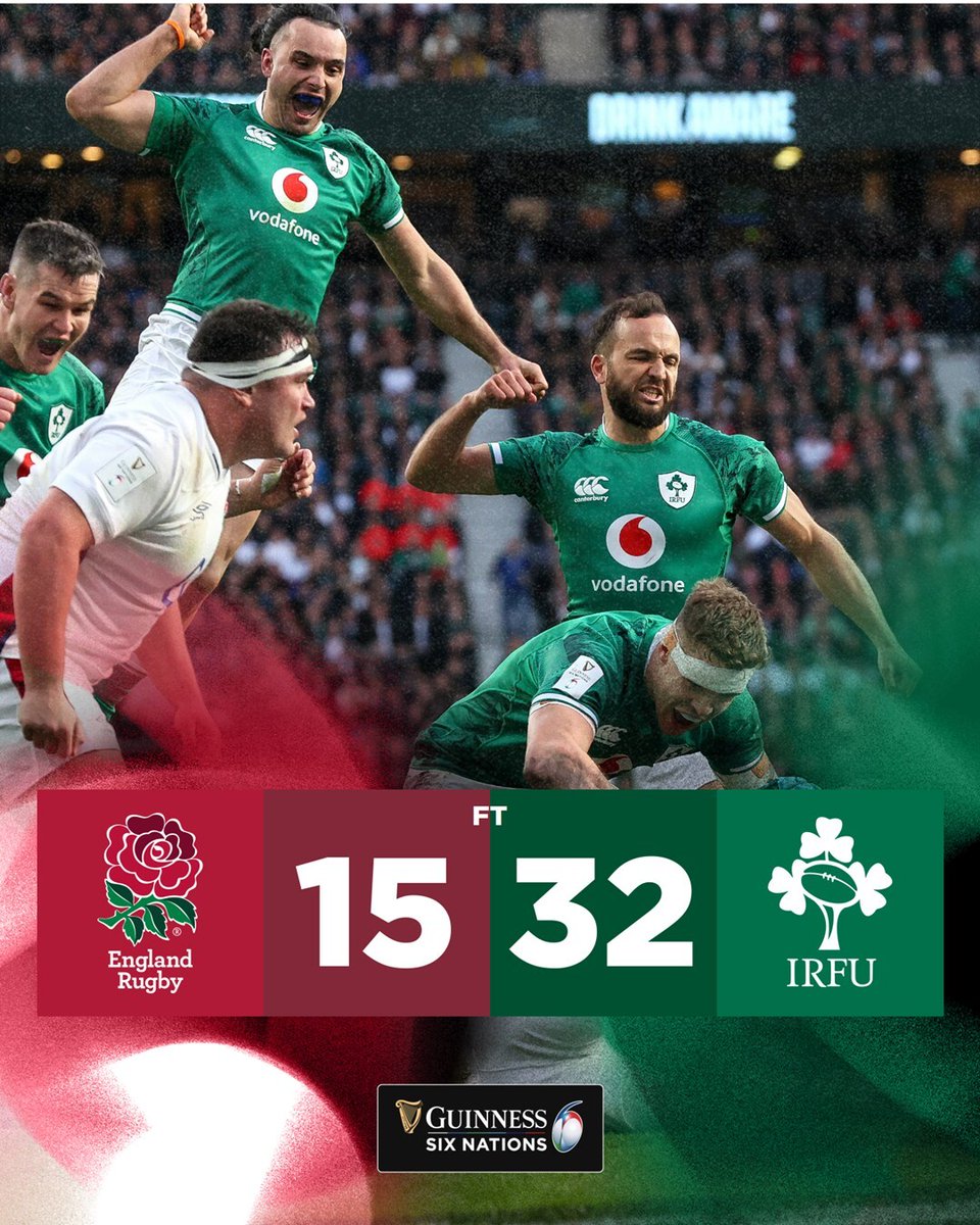 Ireland win a #GuinnessSixNations classic at Twickenham ☘️