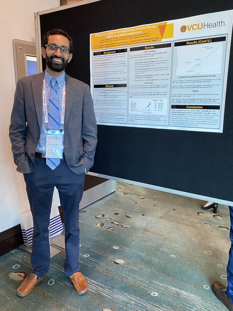 Raj_Singh_MD's tweet photo. Had a great time at #ACRO22 presenting on concurrent immunoradiation for HPV-associated OP-SCCs and the role of SBRT for pediatric/AYA malignancies! Now to work on my tan 😎🌴☀️⁦⁦ ⁦@VCUMassey⁩ https://t.co/mWrGuohSvh