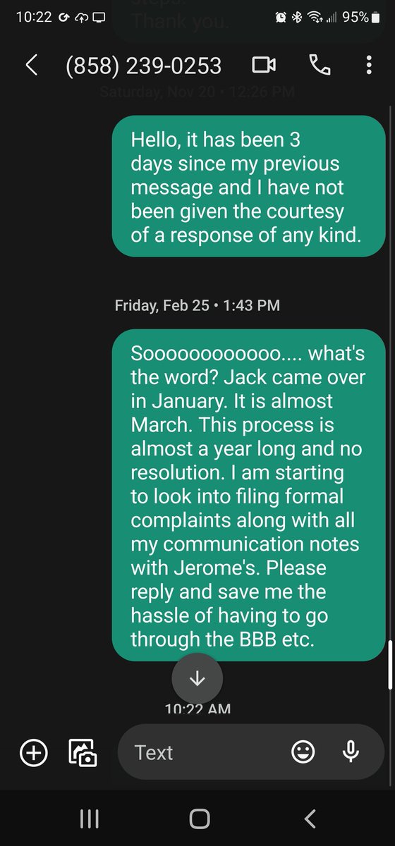 AZTECHKA's tweet photo. @JeromesFurn nothing from "customer service" thankfully, everything is documented. https://t.co/9U1YbO4GRp