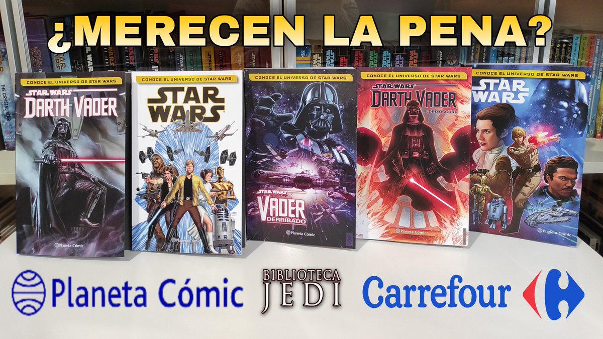 bibliotecaJedi's tweet photo. ⚠️NUEVO VIDEO⚠️
¿Merece la pena la Promoción de cómics Star Wars de @CarrefourES y @PlanetadComic? 
➡️ https://t.co/2jBM2tbfDJ https://t.co/NdsWDqPeyJ