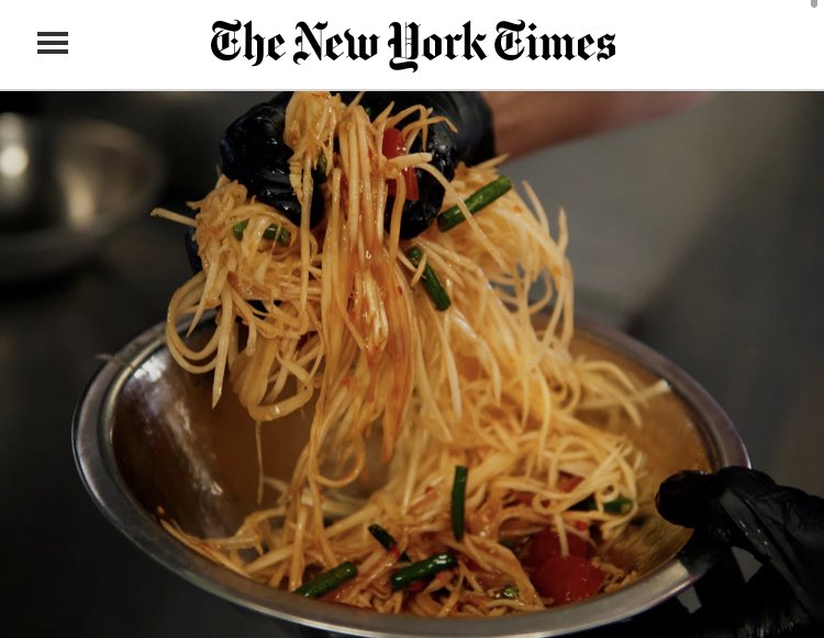 Thank you <a href="/nytimes/">The New York Times</a> @tejalrao for this long awaited spotlight on Lao Food and the people that make it beautiful! #laofood nytimes.com/2022/03/08/din…