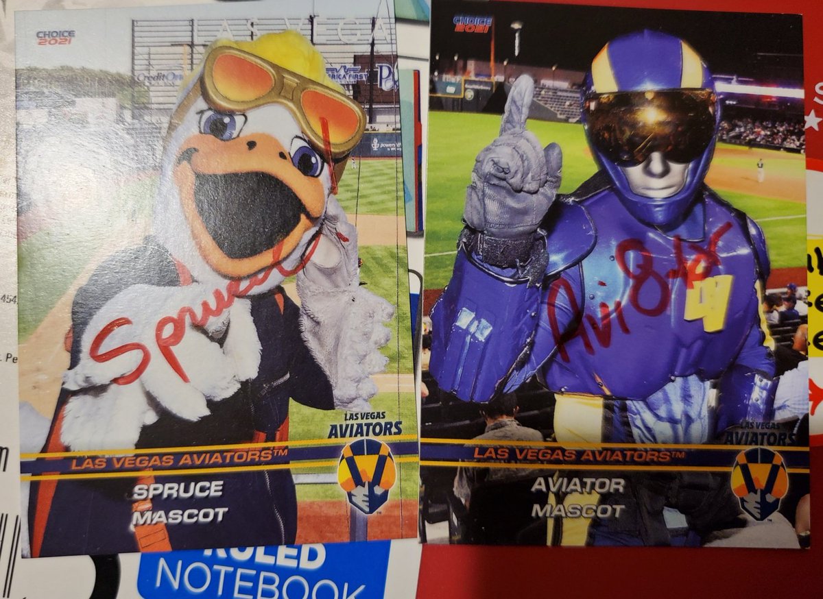 I can say I have cards of a parade grand marshal!

Special thanks to <a href="/SpruceLV/">Spruce the Goose</a> for these amazing signed cards of him &amp; The Aviator! One of my favorite <a href="/MiLB/">Minor League Baseball</a> mascots! Go <a href="/AviatorsLV/">Las Vegas Aviators</a>!