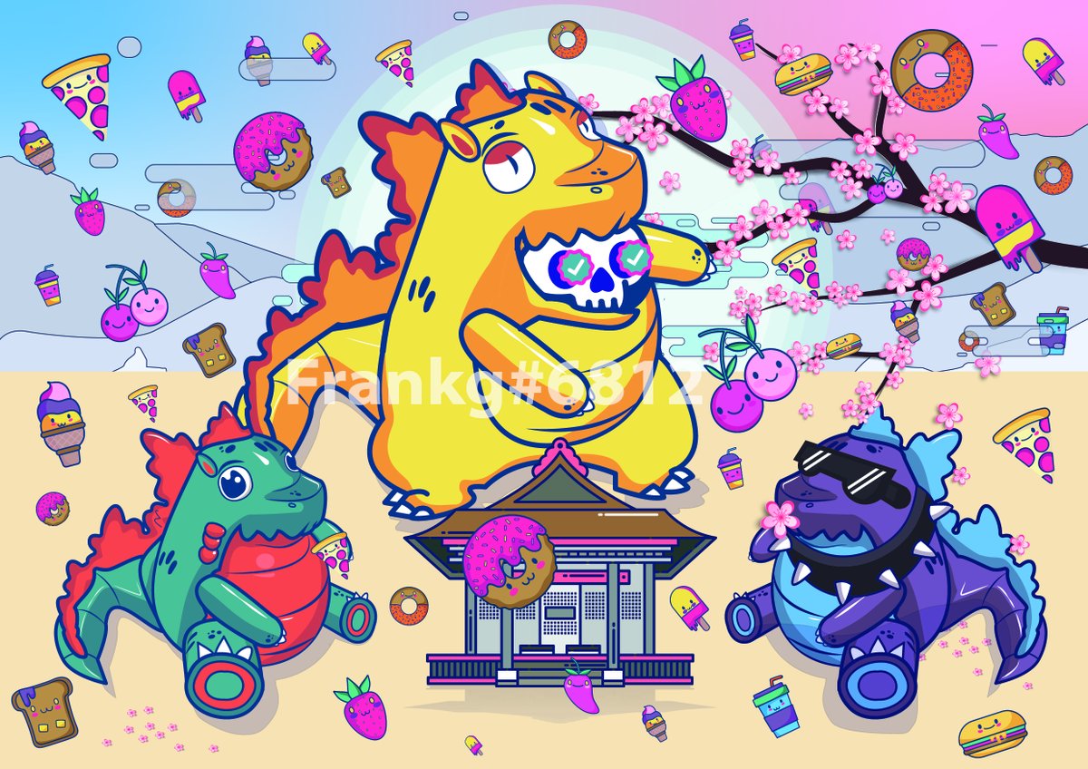 franjogordillo's tweet photo. @KaijuFrenz @KaijuKingz @TastyBonesNFT @inklxb @imredelephant As the years go by, thanks to Tasty's delicious food, Kaiju's baby soul, now strengthened with the collab of Tasty bones warrior spirit, reaches its final form! ROAR @hound_ec  @5TimesDistilled @FutureBoy3LLL https://t.co/To9l7198QZ