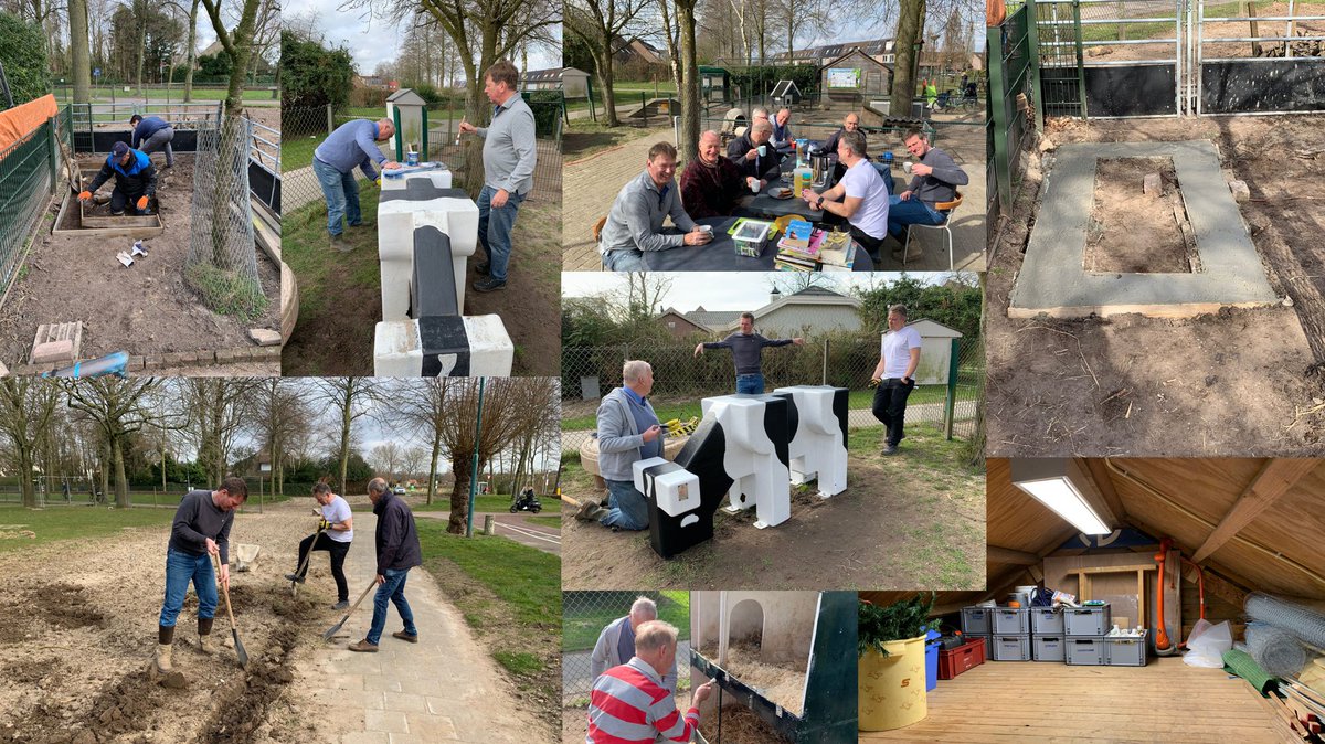 We bedanken bunnik.lions.nl ,<a href="/NLDOET/">NLdoet</a> en de vrijwilligers van dierenwij.nl voor de geweldige dag op onze kinderboerderij. Schilderwerk, grondwerk, fundament, schoonmaak en opruimen. Super!