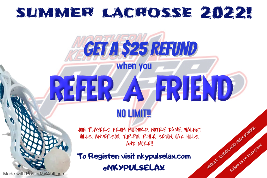 NKYPULSELAX's tweet photo. Invite teammates, receive perks! Still accepting players for ALL travel tournaments! Or just come join us for practices! https://t.co/3R2CribjmQ