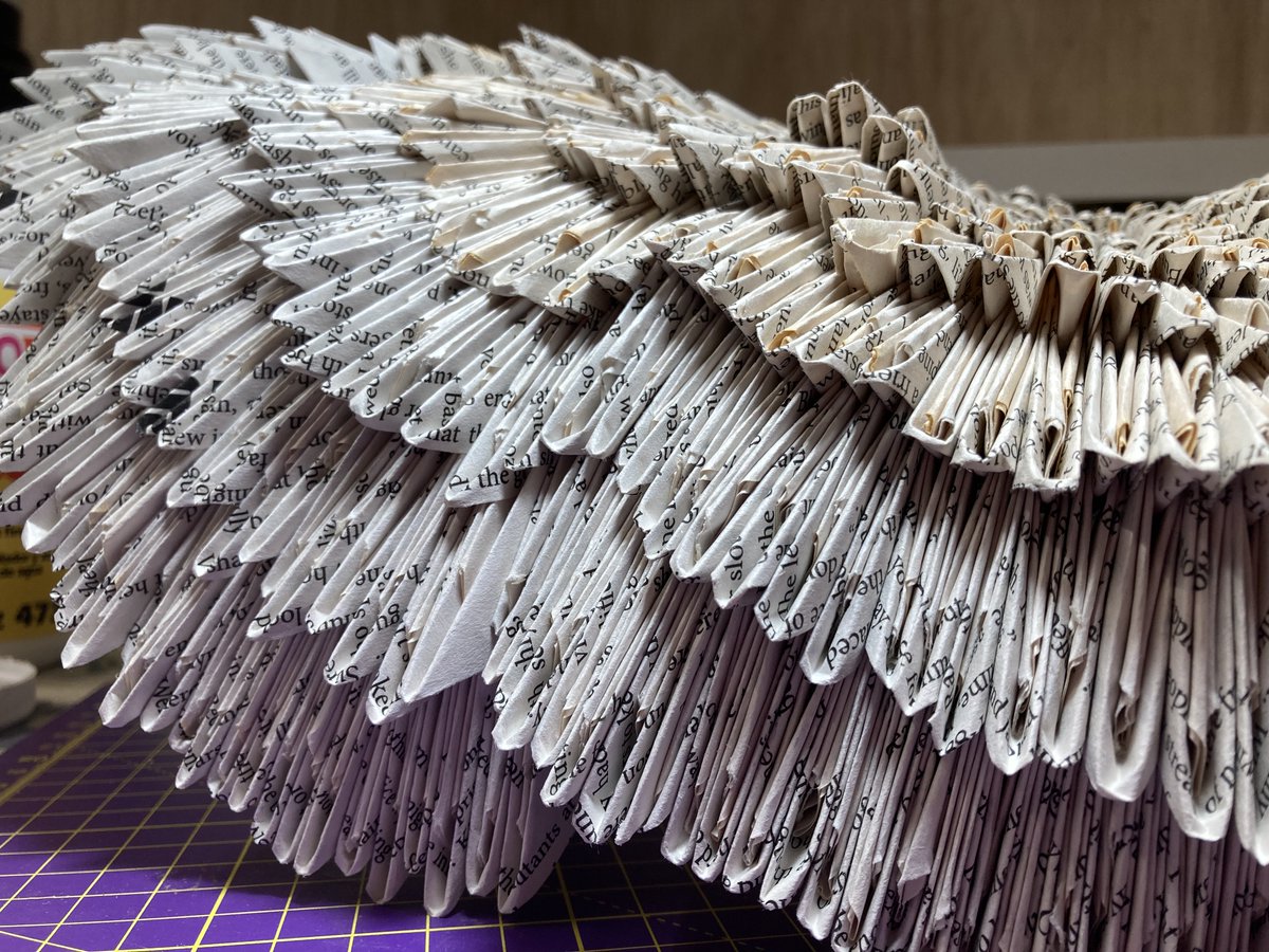 ArtSpider's tweet photo. Making some new work in my studio at Hatch in Langport today. #workinprogress #art #artist #womenartist #contemporaryart #sculpture #installationart #paperart #Origami #Somerset https://t.co/a3Q7WPKGfQ