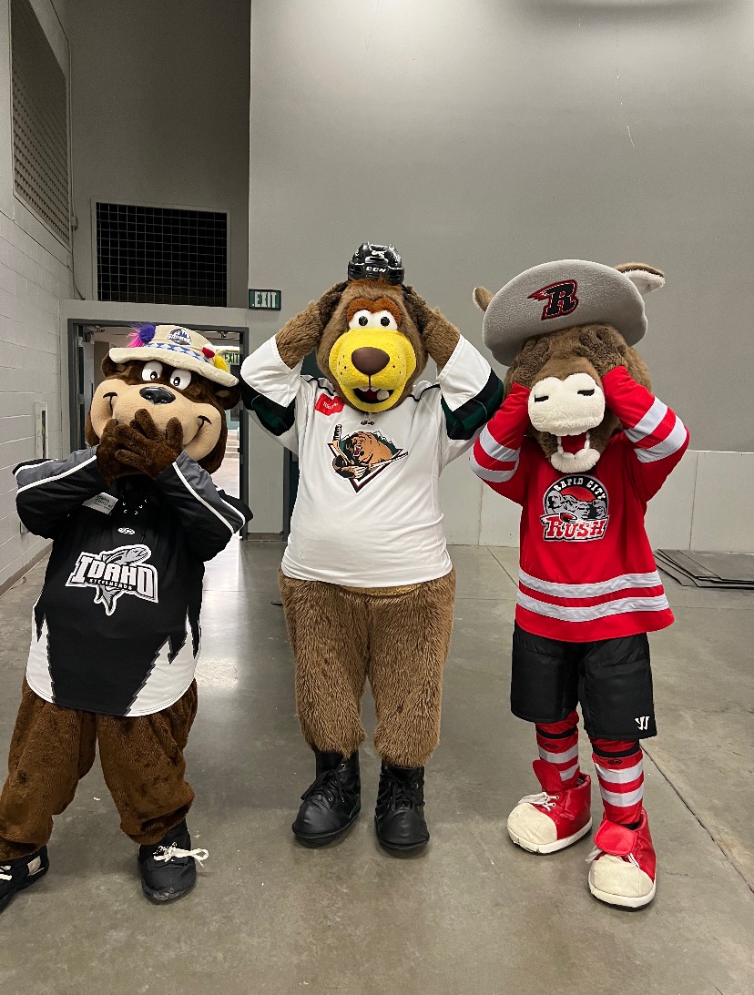 So this wacky bunch had a fantastic night for my birthday party.  Thanks to everyone who came out. <a href="/NuggetTheMascot/">Nugget-the Rapid City Rush Mascot</a> <a href="/RapidCityRush/">Rapid City Rush</a> <a href="/Steelheads/">Idaho Steelheads</a>