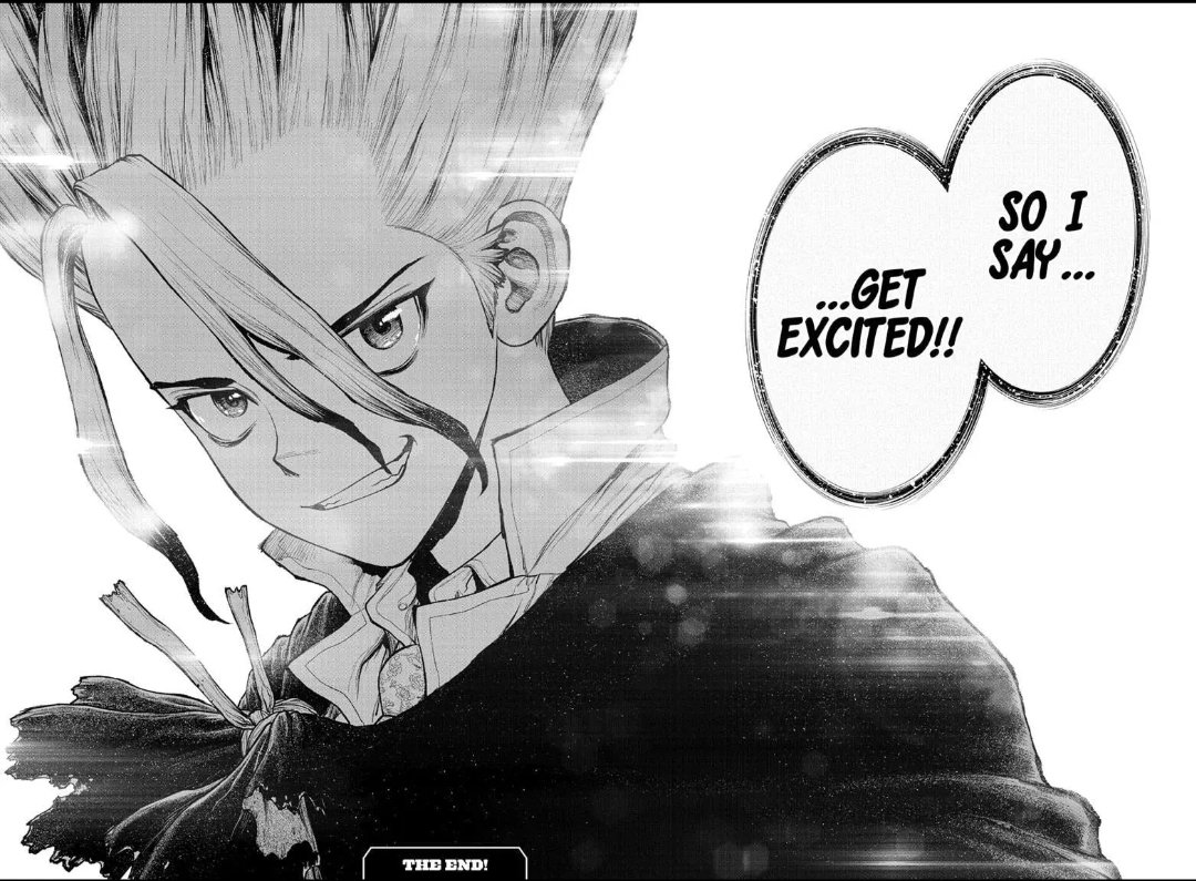 Guy_SH50_Weeb's tweet photo. Finally, Dr. STONE ended!
(The conflict, for some reason it felt rushed....)
Now they built the time machine to save the 7 billion people!
It was an awesome journey!
Goodbye!!!
Overall, 9/10
@DadNeedsToTalk
@db_gmng #anime #Anitwt #animetwt #DrSTONE #DrSTONE232 #manga #mangatwt https://t.co/8Xb4WvfjmR