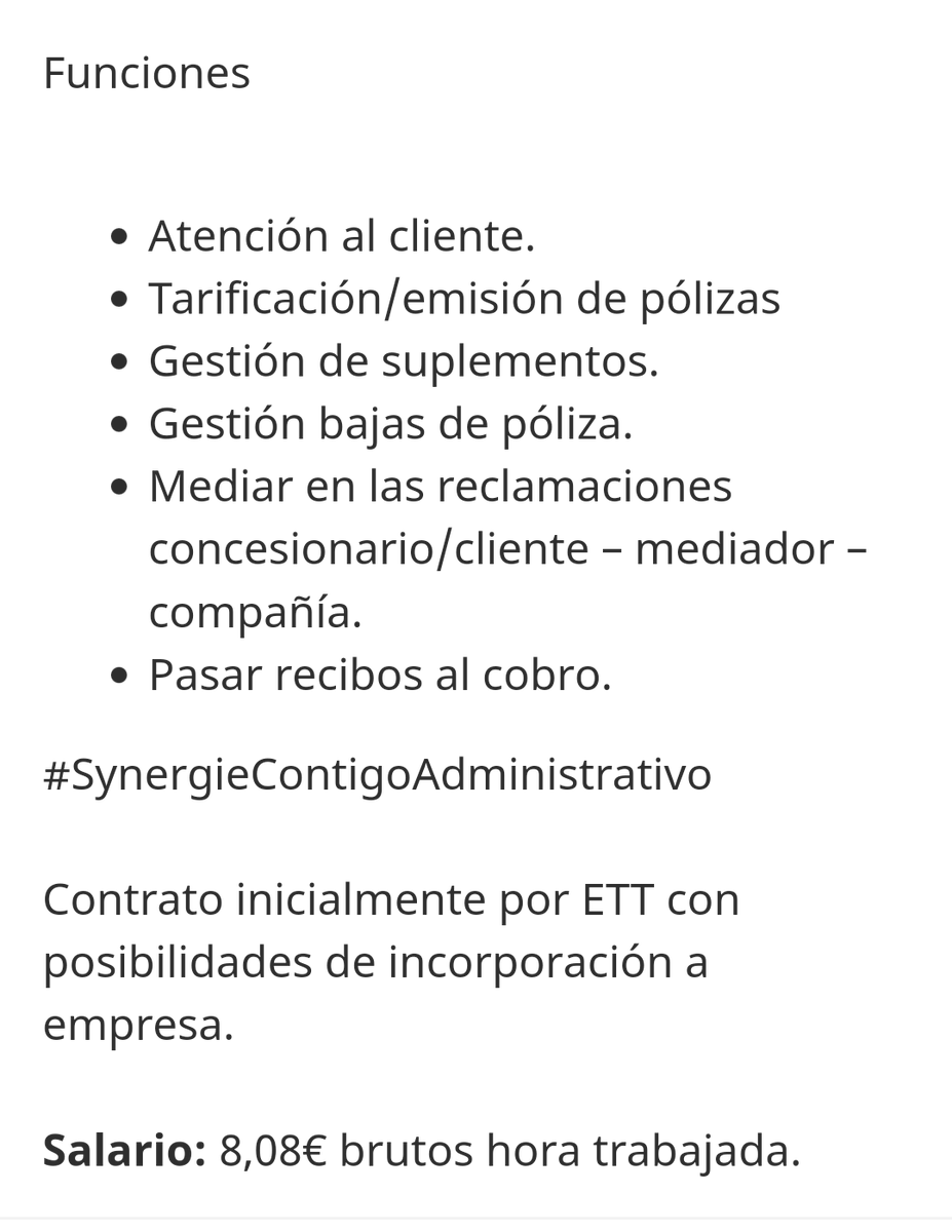 pancartera's tweet photo. Hoy no he paseado por las #ofertasdeempleo pero me han golpeado en la cara con la mano abierta estas.
Los de #Sinergie y #HumanGroup confunden nombres, categorías y funciones. https://t.co/s5kU3pwzeO