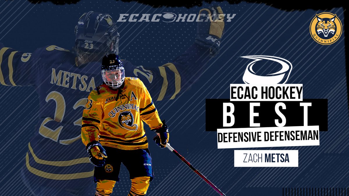 BEST DEFENSIVE DEFENSEMAN 🏆

Congratulations to Zach Metsa, who becomes the second <a href="/QU_MIH/">Quinnipiac Men's Ice Hockey</a> skater in program history to be honored as the top shut down D-man in the league.

🔗 bit.ly/3w1GqKf