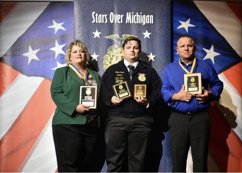 OlivetHS_Eagles's tweet photo. Congratulations to Blain Cords for being named Michigan FFA Star Farmer. #EagleNationPRIDE https://t.co/32oZiwED11