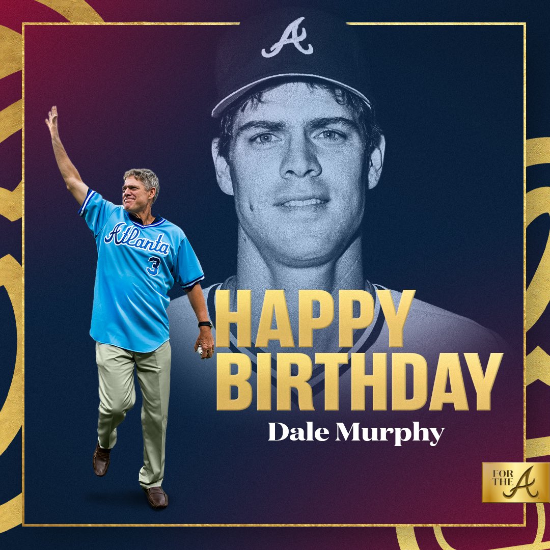 Happy Birthday to #Braves Hall of Famer <a href="/DaleMurphy3/">Dale Murphy</a>! 🎉