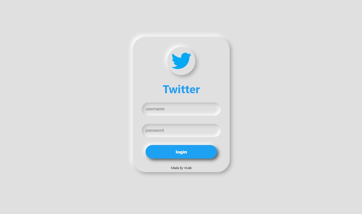 jjvv140's tweet image. Created this Neumorphic form using CSS 👇