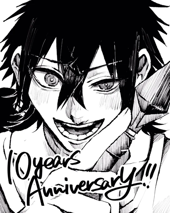 @kiryu_ao00 
きりゅせんぱい!!!遅くなりましたが10周年おめです!!!!!貢物のジュダルです!!!!! 