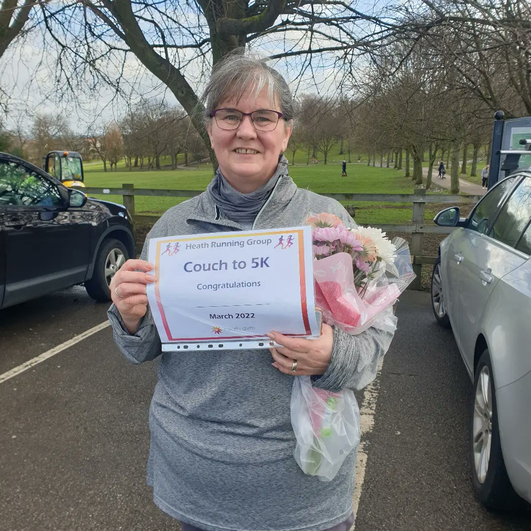 isright's tweet photo. #ParkrunAwayday well done to @f33lthesun for choosing one of the Hilly Courses in the Country (Barnsley Parkrun) for her #C25KGraduation. I like hills but these just kept on coming during the 3 laps. Cake/Coffee well deserved as no walking at all during the run. #VirtualCoach https://t.co/TILxT4N4cd