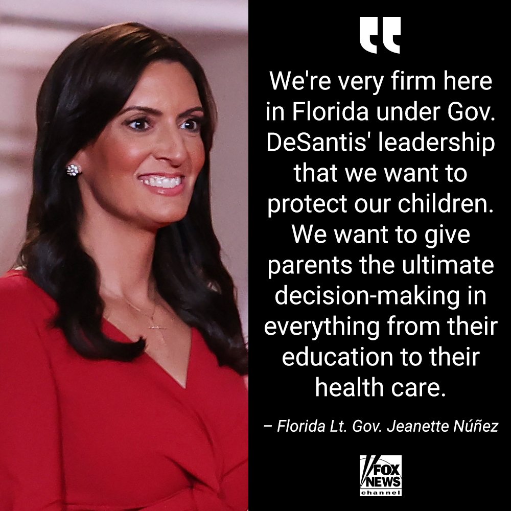 FoxNews's tweet photo. 'READ THE BILL': Núñez defends state's parental rights legislation, says left 'regurgitating the same old, tired talking points' https://t.co/PwBwt3HVMY https://t.co/rXE2RxS2CK