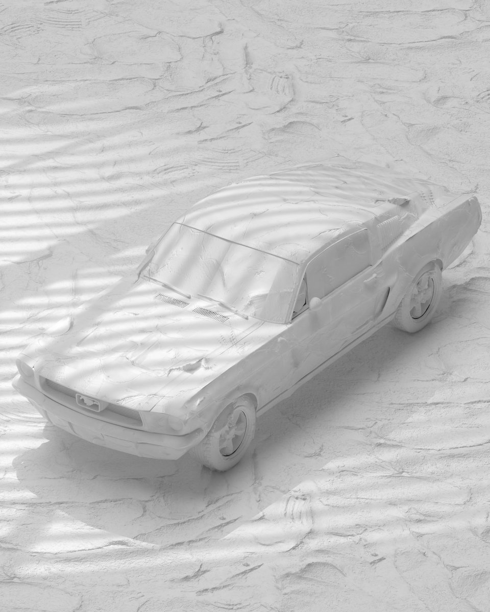ozncshn's tweet photo. Mustang | Saturation 0 

#render #nft #NFTCommunity #NFTartist #cinema4d #white #3d #octane #art https://t.co/1B9lNT52M7