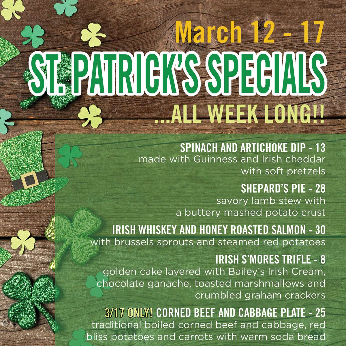 🍀🍀 A WEEK LONG CELEBRATION 🍀🍀 Mix Cocktail Bar + Kitchen is serving up St. Patrick's Day Specials for the whole week, March 12-17! #SonestaWhitePlains #SonestaHotel #FoodIsArt #LiquidArt #ShineThroughSonesta #StPatricksDay