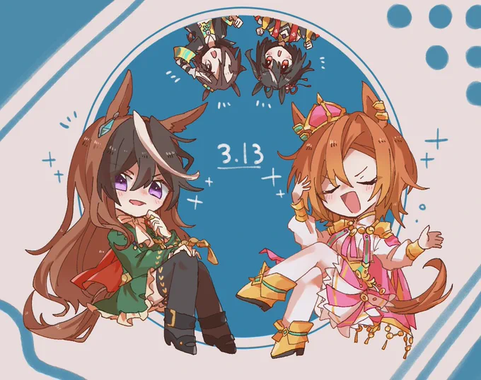 カイチョーとオペラオー🎉🎂
G1勝利数的にキタちゃんとウオッカを添えて…
 #シンボリルドルフ生誕祭2022
 #テイエムオペラオー生誕祭2022 