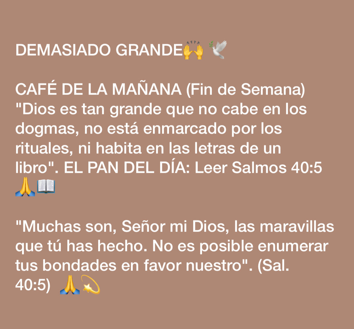 El mejor café ☕️ es con Dios