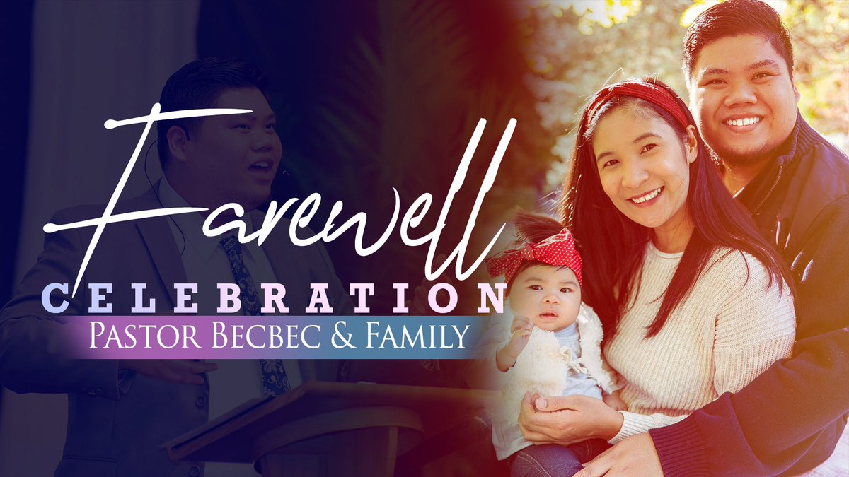 Happy Sabbath Family!
Today is a bitter sweet one. We are saddened to be saying farewell to our Associate Pastor Rhume Jay BecBec, his lovely wife Zola and sweet daughter Lea, but we are happy he will start his new journey in ministry as a Senior Pastor.

Farewell family! ❤