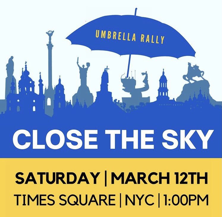 Gm everyone!
Bring your yellow/blue umbrellas and come out to support Ukraine!
#StopRussia #CloseTheSky #Ukraine #SaveUkraine