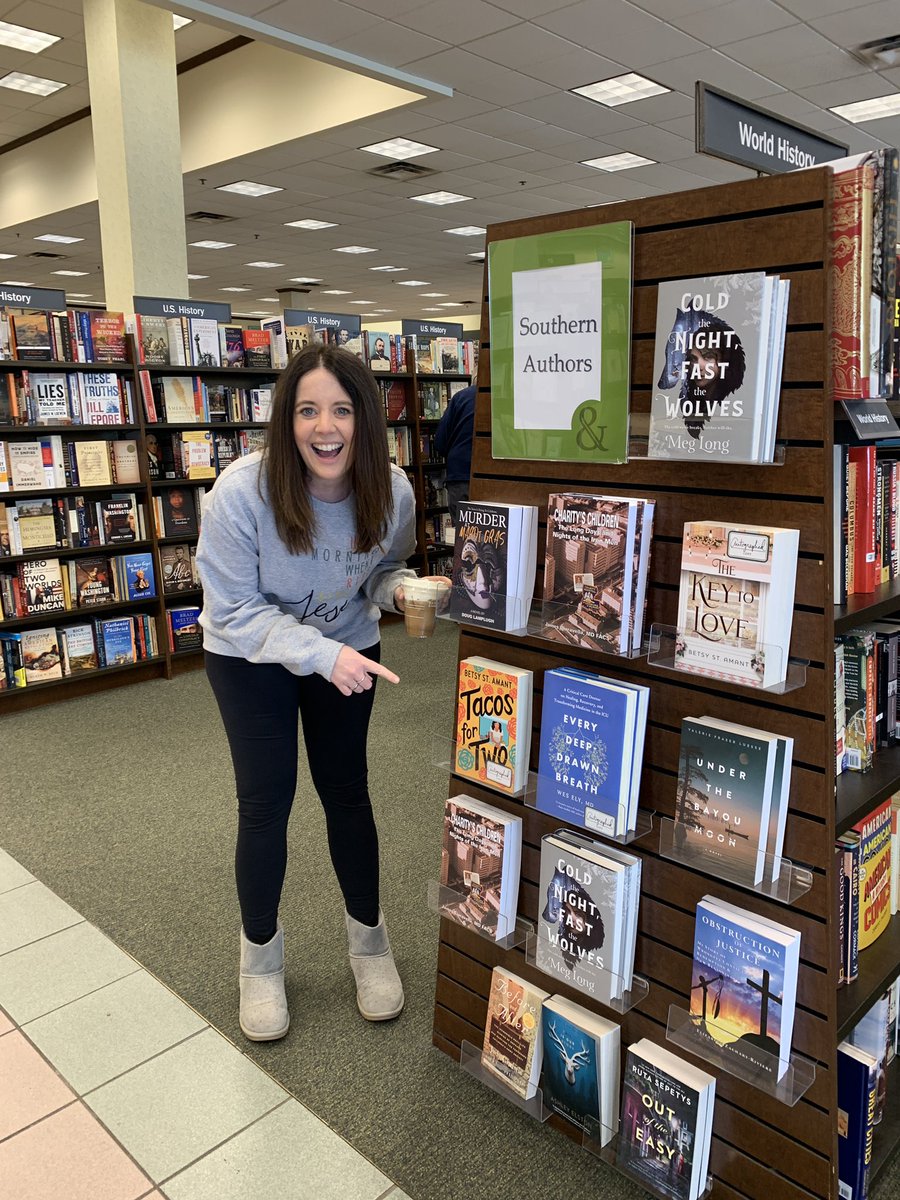 betsystamant's tweet photo. When you go into your local @barnesandnoble and see an end cap with your books 😍 #authorlife #southernwriters #southernauthors #happyplace #amwriting #amreading #TheKeyToLove #TacosForTwo https://t.co/I035sTlp8s