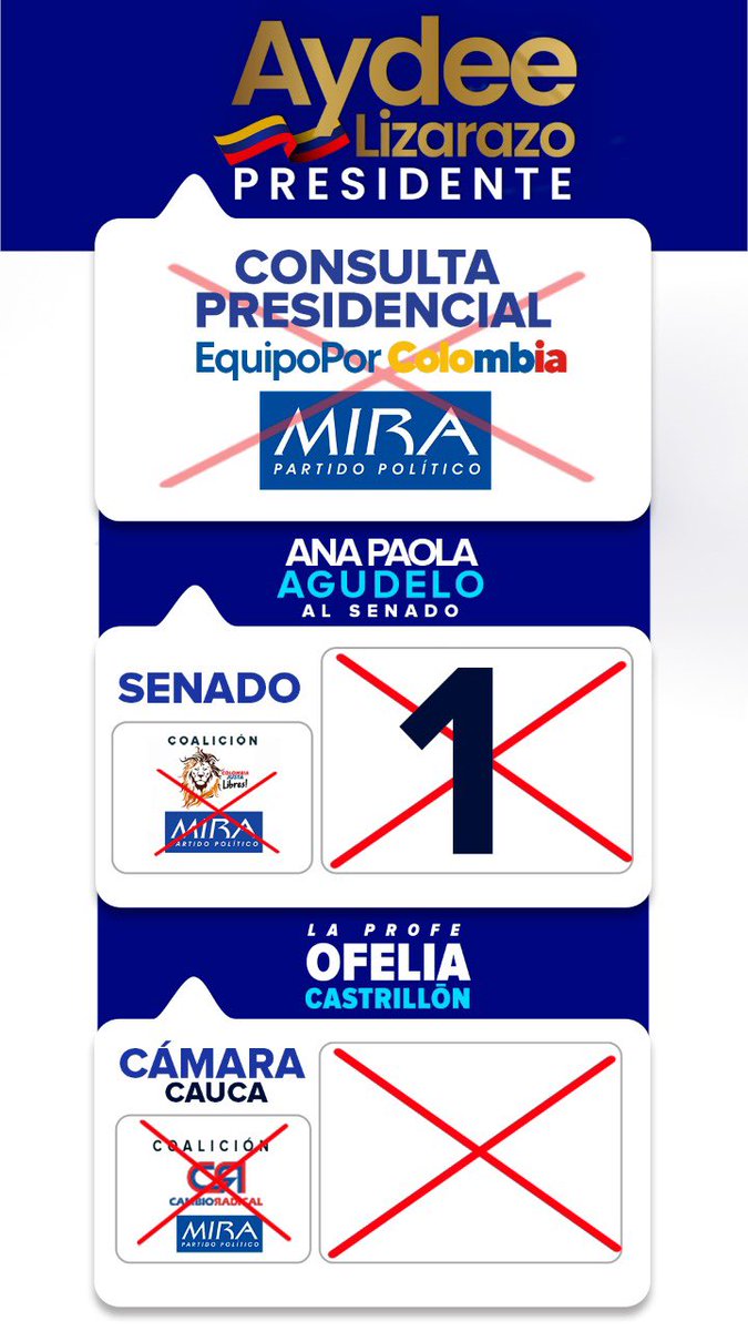 CastriOfelia's tweet photo. #MañanaVoteMIRA Consultando tu puesto de votación y el de tus amigos en 📲 https://t.co/rGzDYviQiS

Es el momento de marcar la diferencia con tu voto, eligiendo a tus representantes. El domingo 13 de marzo vota MIRA Ⓜ️ https://t.co/Z54TLR4XSA