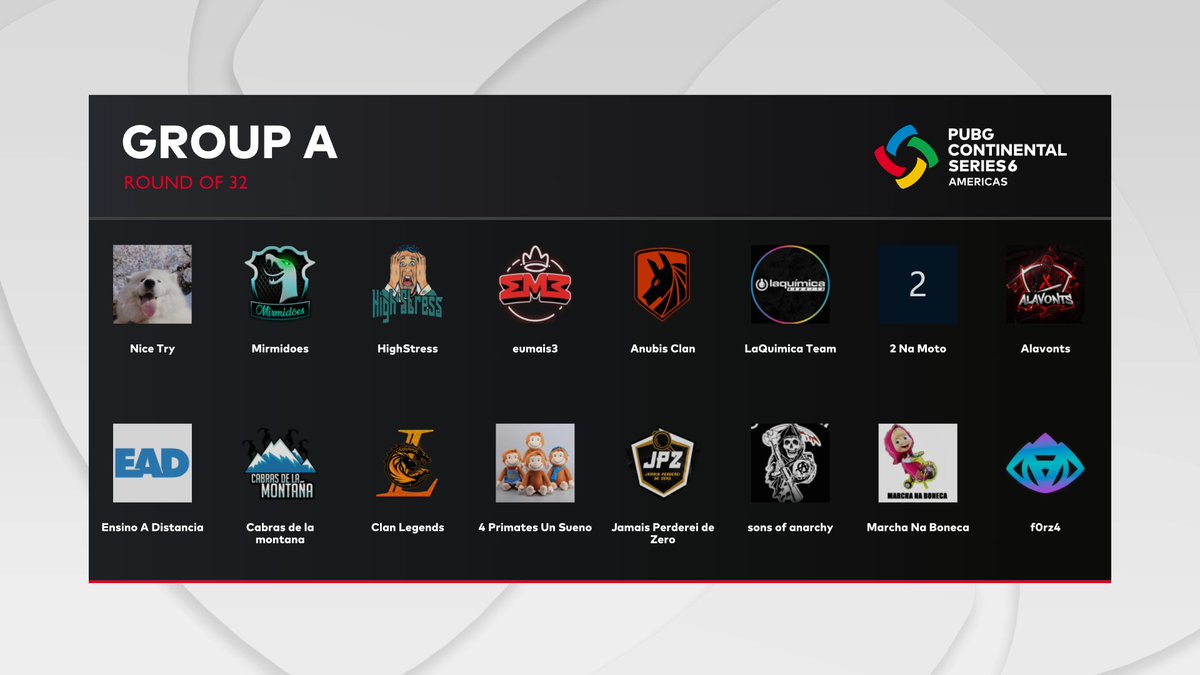 wasdefy's tweet photo. A #PCS6 continua hoje! 

Confira as equipes dos Grupos A e B! 😍

As 8 melhores equipes de cada grupo irão classificar para a próxima rodada!

Boa sorte a todas as equipes!

#PCS6AM https://t.co/HoDphhXHvX
