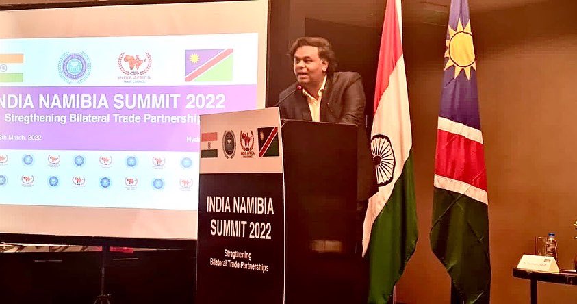 getnishantpatel's tweet photo. 🇮🇳- 🇳🇦 Bilateral Trade Partnership &amp; Relations 
Tourism &amp; Trade Doors are opening up soon with Namibia 
With 
Trade Commissioner of Namibia to India H.E. Mr  Gabriel P Sinimbo 
Mr Jayesh Ranjan -  Principal Secretary to Gov Industries &amp; commerce - Telangana https://t.co/KJ09wJ3irU