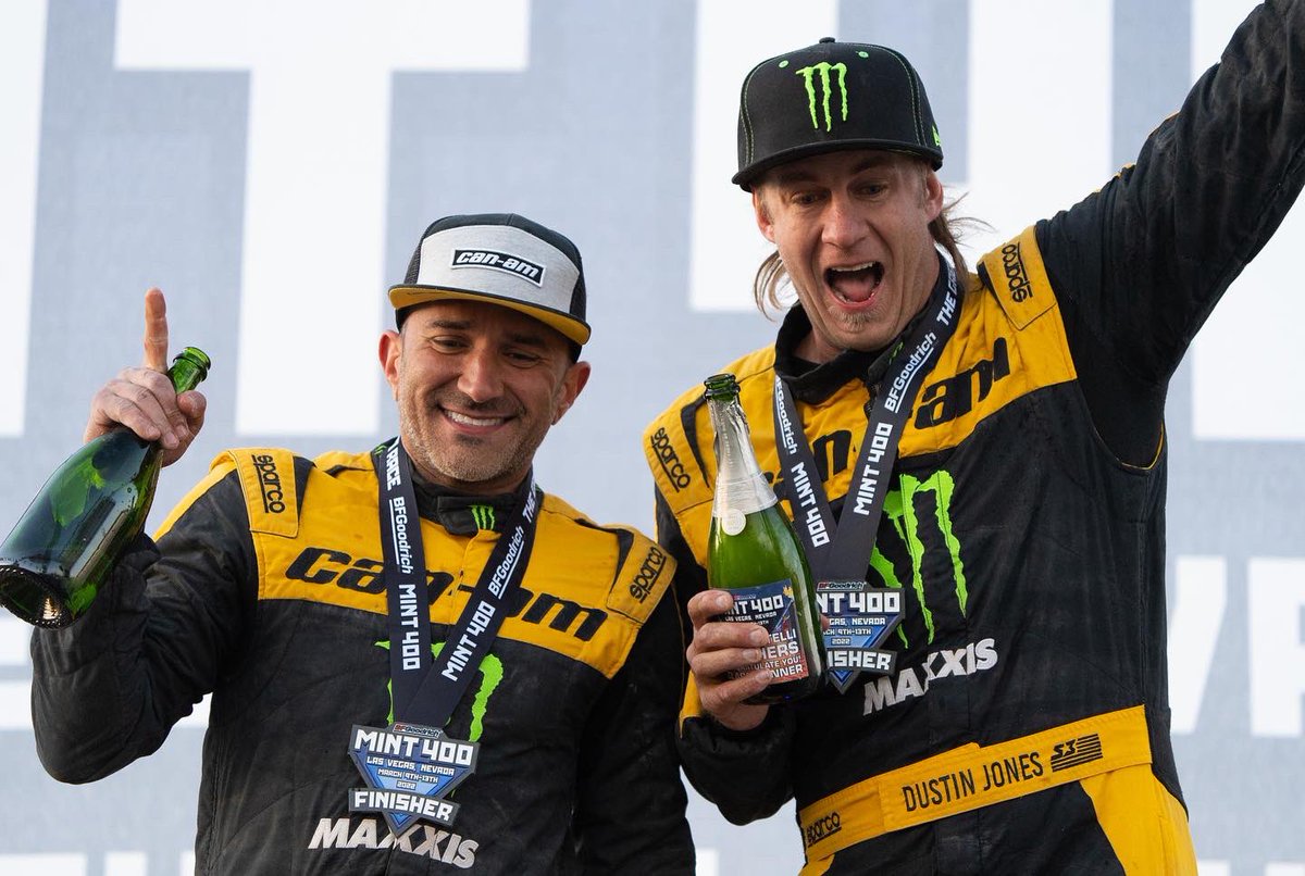 VP_Racing_Fuels's tweet photo. Back 2 Back! 🏆🏆 Congrats to @dustinbattleaxejones for winning the UTV Pro class at @themint400 making it two in a row, and putting him in the record books with his third career #Mint400 win! 🙌

#VPRacingFuel #FueledByVP #MakinPower #UTV96 #TheMint400 #Offroad #Desert #Racing https://t.co/wprb1zRwr2