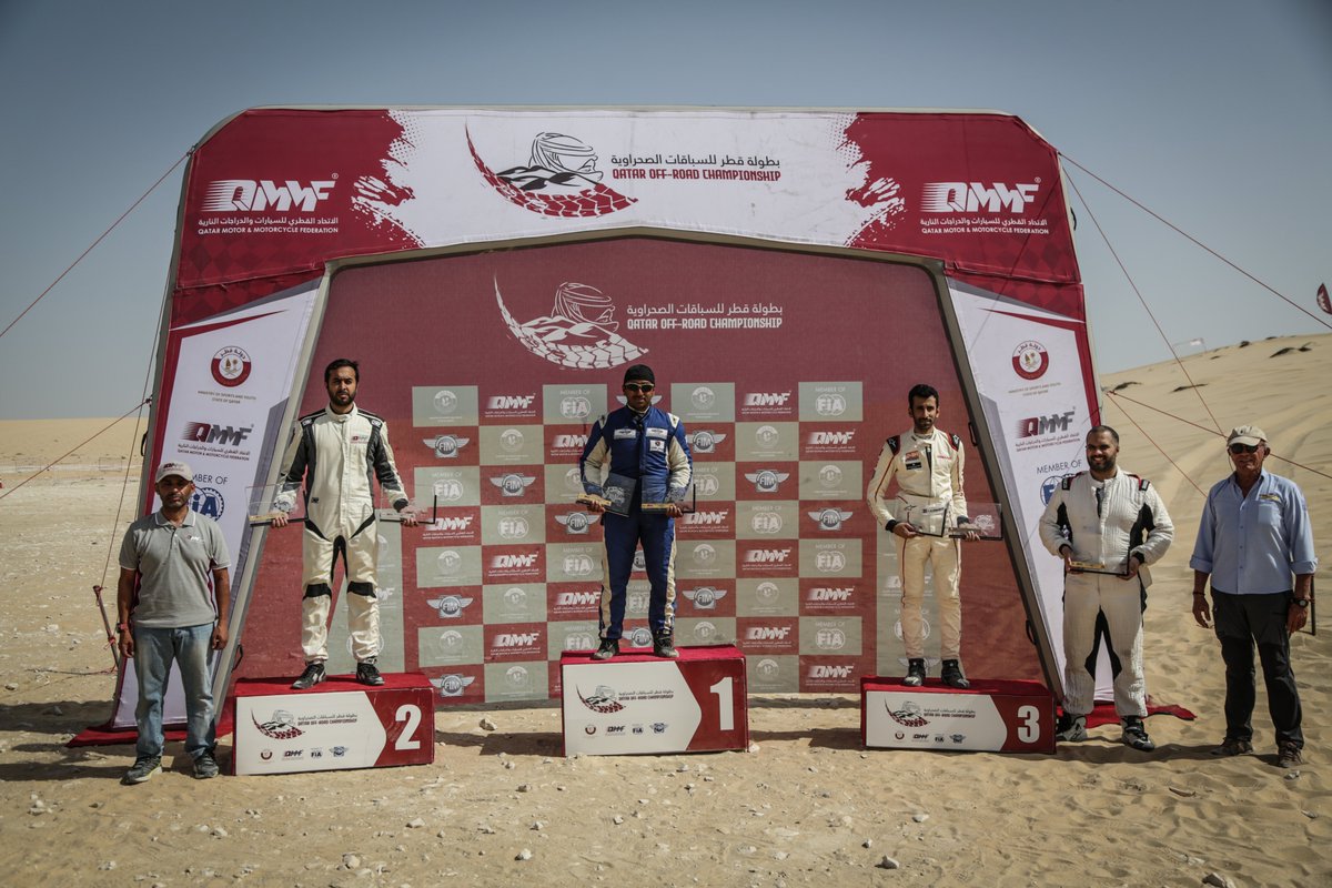 QMMF_official's tweet photo. نبارك للفائزين في الجولة الثانية من بطولة قطر للسباقات الصحراوية ٢٠٢٢ - فئة السيارات
Congratulations to the winners of the 2nd Round Qatar Off-Road Championship 2022 - Cars Category
#QORC #QMMF https://t.co/RrgVaHrppH