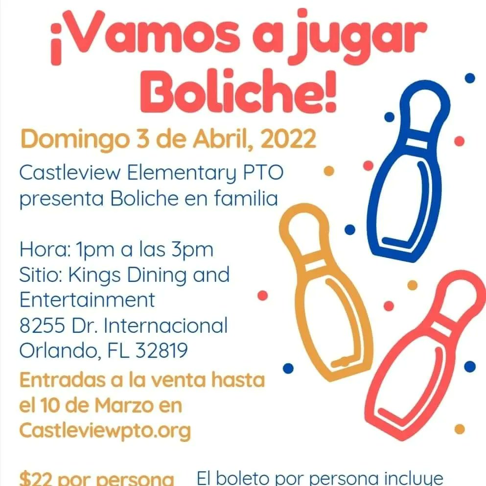 Family bowling tickets are on sale now at
Castleviewpto.org/product-page 

UPDATE: Ticket sales are being extended to the end of Spring break!