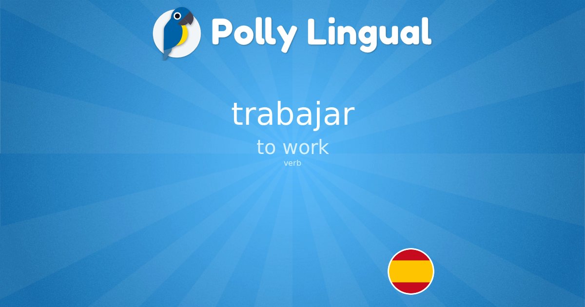 🇪🇸 #Spanish Word of the Day:

trabajar 

travailler 🇫🇷
to work 🇬🇧
lavorare 🇮🇹
arbeiten 🇩🇪
trabalhar 🇵🇹

Example:
Me gustaría trabajar por esa empresa.
I would like to work for that company.
#learnSpanish #WordOfTheDay pollylingu.al/en/items/11118