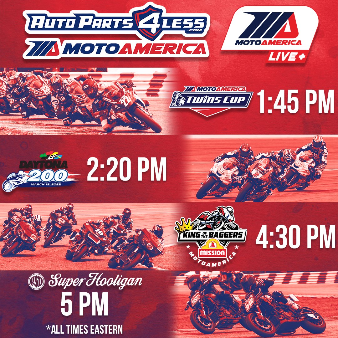 MotoAmerica on Twitter "🌧️ Due to morning rain, the race schedule for