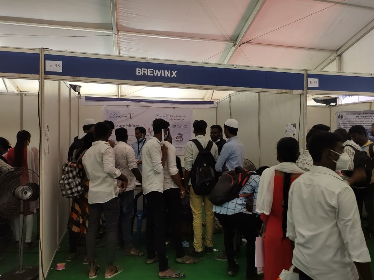Brewinx_'s tweet image. Tamilnadu govt's private job fair
#hiringtalent #recruitment2022 #freshersjobs #freshershiring #brewinx #jobposting #jobhunt #brewinxrecruitment #brewinxjobs #biochemistry #microbiology #biotechnology #BrewinxOnTwitter #lifesciencejobs #ranipetjobfair #jobfair #geekayworldschool