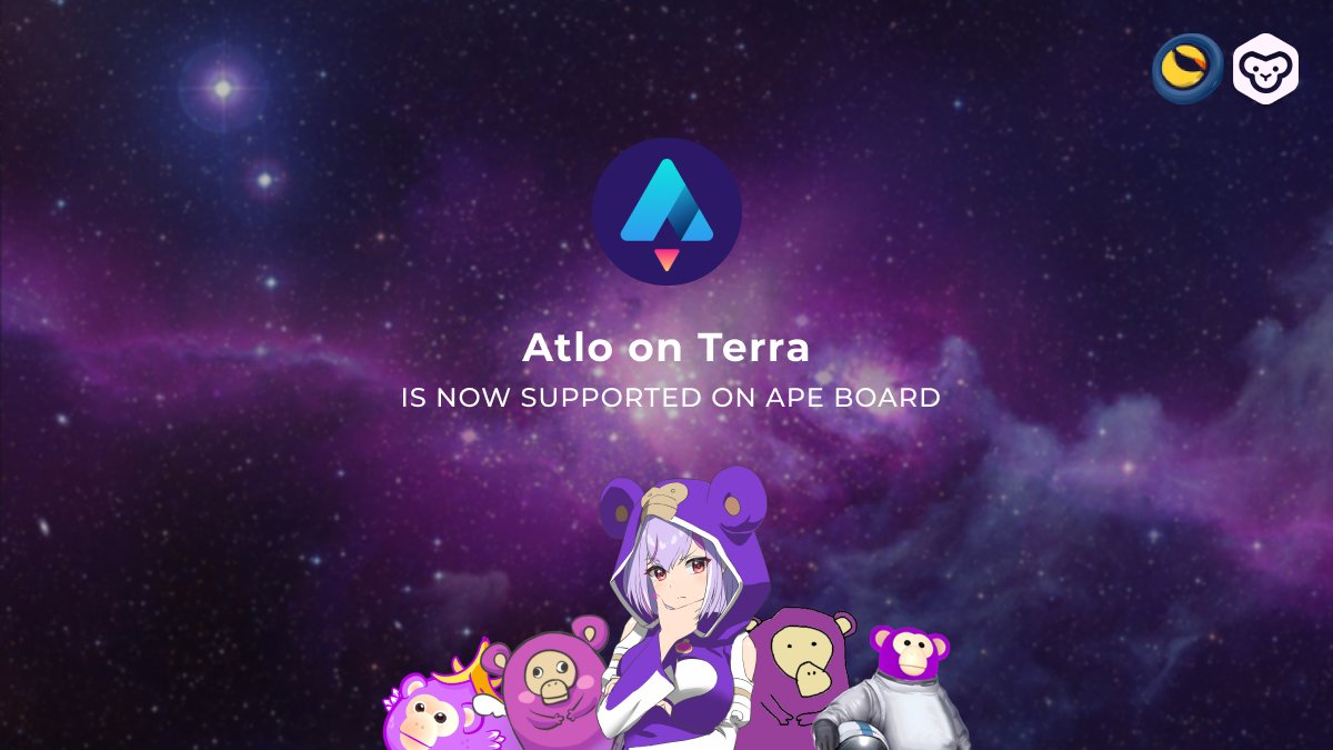 nansenportfolio's tweet photo. Atlo 🔥 (@Atlo_Protocol) on Terra is supported on Ape Board 🙈 You can now track your position 👀 https://t.co/IlagAA9okL